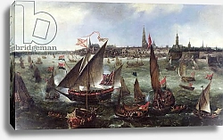 Постер Питерс Бонавентура View of the Port of Antwerp during the Celebrations of the Taking of Breda, 1628