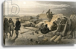 Постер Симпсон Вильям A quiet night in the Batteries, Greenhill Battery, 29 January 1855