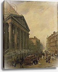Постер Нэш Фредерик The Mansion House from Poultry Looking Down Cheapside Towards St. Mary-Le-Bow