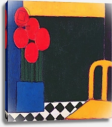 Постер Донне Эйфне (совр) Tulips and Yellow Chair, 2002