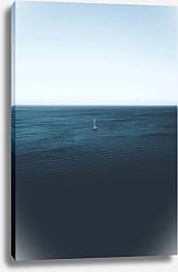 Постер Яхта в синем море