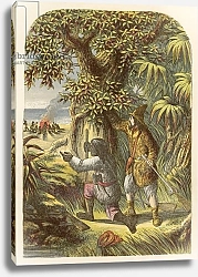 Постер Лидон Александр Robinson Crusoe and Friday attacking the savages