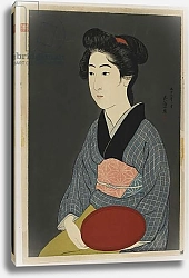 Постер Хасигути Гоё Woman Holding a Tray, Taisho era, January 1920