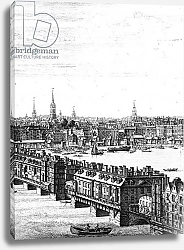 Постер Школа: Английская 18в. View of Old London Bridge 2