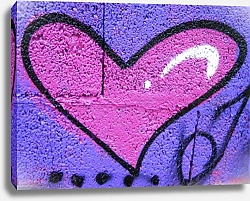 Постер Граффити. Розовое сердце
