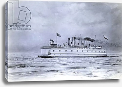 Постер Yard no. 647, Baikal. Photograph of a painting showing the ice breaking train ferry steamer 'Baikal' in service 1