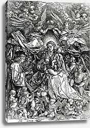 Постер Дюрер Альбрехт The Coronation of the Virgin and Child, 1518