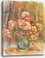 Постер Ренуар Пьер (Pierre-Auguste Renoir) Vase of Roses, 1890-1900