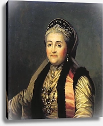 Постер Эриксен Вигилиус Портрет Екатерины II в шугае и кокошнике. 1772