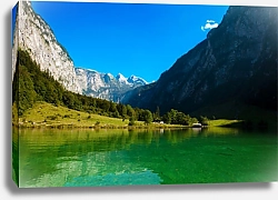 Постер Германия. Заснеженные горы и озеро