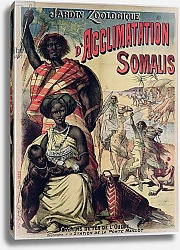 Постер Школа: Французская Poster advertising the Somalian park at the Jardin Zoologique, Paris
