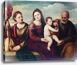 Постер Личинио Бернардино Мадонна и младенец со Святыми