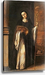 Постер Вальдес Леаль St. Paula or An Abbess, 1655