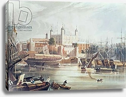 Постер Гендаль Джон View of the Tower of London, engraved by Daniel Havell pub. in Ackermann's Repository of Arts, 1819