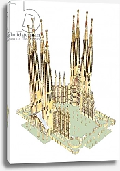 Постер Азнар Ценамор Фернандо The Holy Family, Antonio Gaudi. Barcelona, Spain