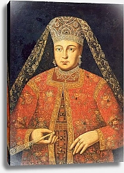 Постер Школа: Русская 17в. Portrait of Tsarina Marfa Matveyevna 1