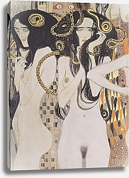 Постер Климт Густав (Gustav Klimt) Бетховенский фриз, деталь