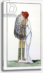 Постер Лебу‑де‑ла‑Месанжер Пьер Ladies' day dress with veil from Journal des Dames, 1799