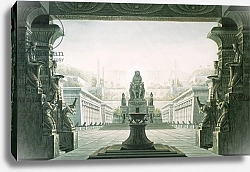 Постер Шинкель Карл Set design for last scene of 'The Magic Flute' by Wolfgang Amadeus Mozart