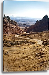 Постер США, Юта. Дорога в пустыне