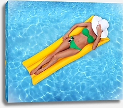 Постер Девушка в бассейне