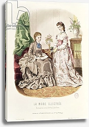 Постер Школа: Французская Fashion plate showing ballgowns, illustration from 'La Mode Illustree', 1872