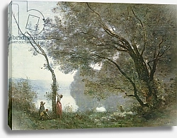 Постер Коро Жан (Jean-Baptiste Corot) Souvenir de Mortefontaine, 1864