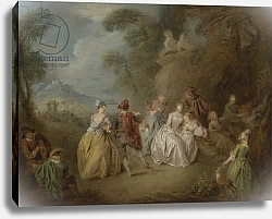 Постер Патер Жан Courtly Scene in a Park, c.1730-35