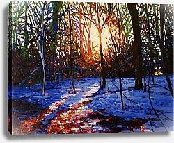 Постер Уайт Хелен Sunset on snow, 2010,