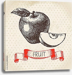 Постер Иллюстрация с яблоком