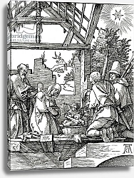 Постер Дюрер Альбрехт Nativity, from the Small Passion, 1510