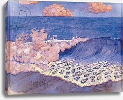 Постер Лакомб Джордж Blue seascape, Wave Effect, c.1893