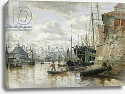 Постер Рутц Валентин The Log Cabin at Hamburg Harbour, 1848