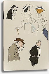 Постер Гурса Жорж portraits de personnages dont Du Tillier et Cornuchet