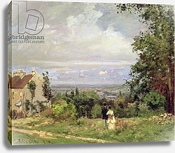 Постер Писсарро Камиль (Camille Pissarro) Louveciennes, 1870