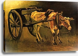 Постер Ван Гог Винсент (Vincent Van Gogh) Телега запряженная рыже-белым буйволом