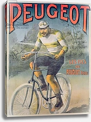 Постер Школа: Французская Poster advertising the cycles 'Peugeot'