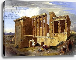 Постер Истлейк Чарльз Сэр The Erechtheum, Athens, with Figures in the Foreground, 1821