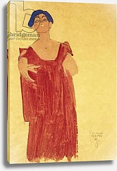 Постер Шиле Эгон (Egon Schiele) Woman with Blue Hair; Frau mit Blauem Haar, 1918
