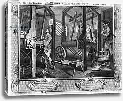 Постер Хогарт Уильям The Fellow 'Prentices at their Looms, plate I of 'Industry and Idleness', 1747