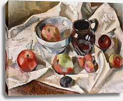 Постер Фрай Роджер Still Life with Apples, Plums and a Jug, 1919