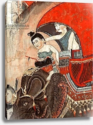 Постер Школа: Тайская A Princess and attendant riding an elephant