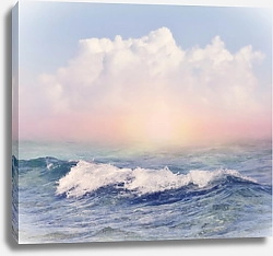 Постер Розовый туман над морем