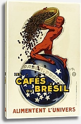 Постер Д'Илен Жан Les Cafes  Du Bresil Alimentent univers