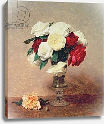Постер Фантен-Латур Анри Roses in a Vase with Stem