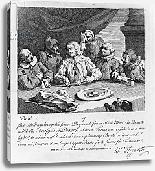 Постер Хогарт Уильям Columbus Breaking the Egg, 1752