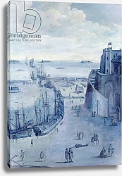 Постер Школа: Французская View of the port of Dunkirk and the castle of the Dame de Cassel