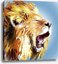 Постер Рычащий лев
