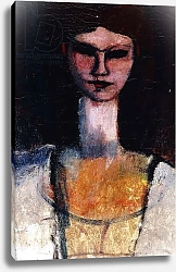 Постер Модильяни Амедео (Amedeo Modigliani) Bust of a Young Woman; Buste de Jeune Femme, c.1910-11
