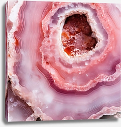 Постер Geode of pink agate stone 1